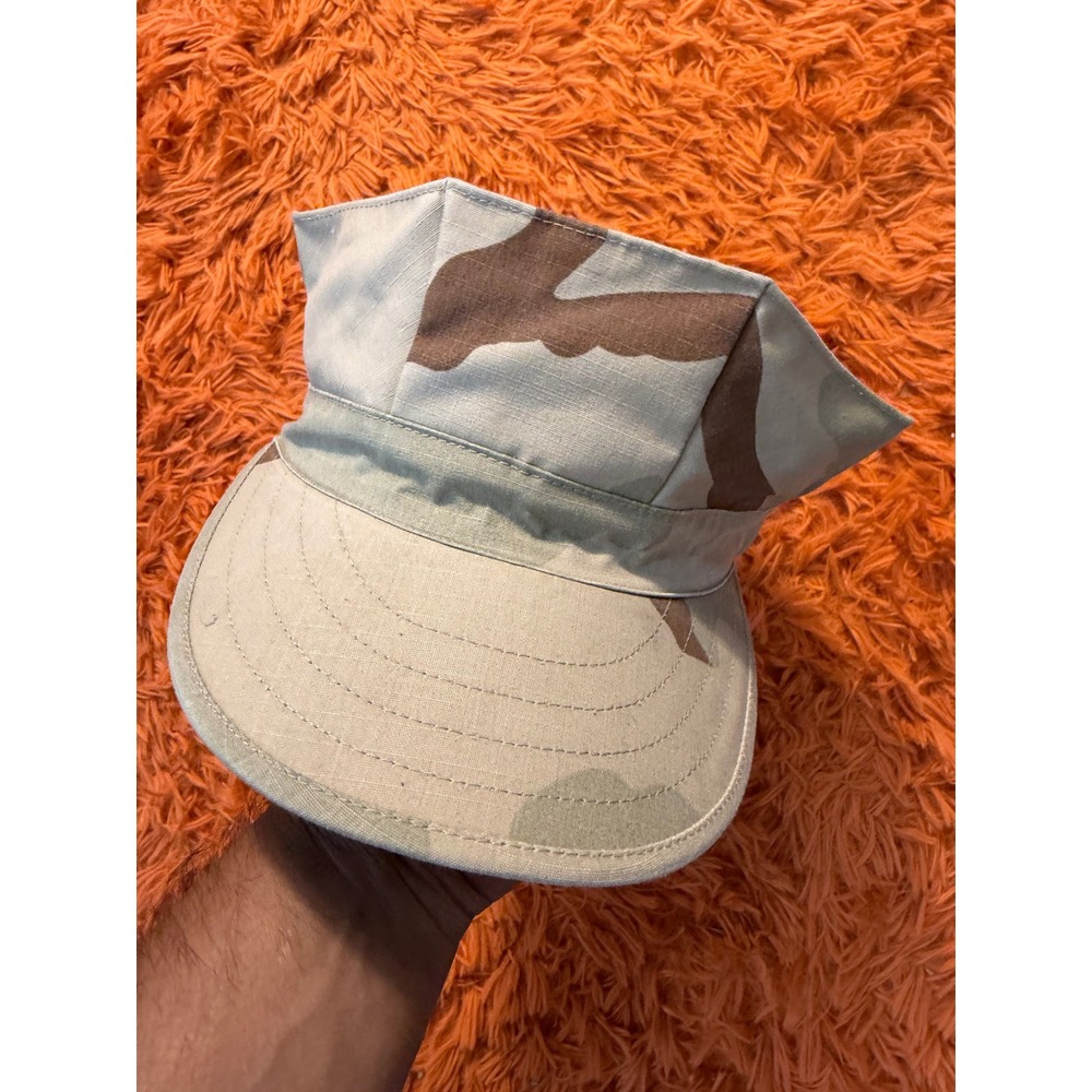 USMC Utility Cap 3 Color Desert Camo Military Issue Large 7 1/2 Cover Hat